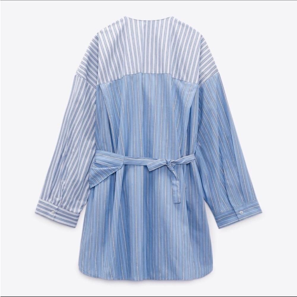 NWT Zara Poplin Wrap Shirt - Picture 9 of 14